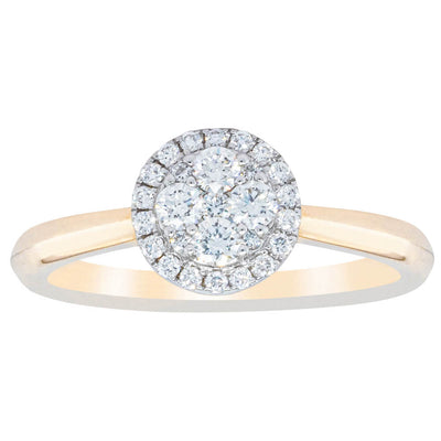 14ct Yellow Gold Diamond Mini Saturn Ring-Ring-Walker & Hall