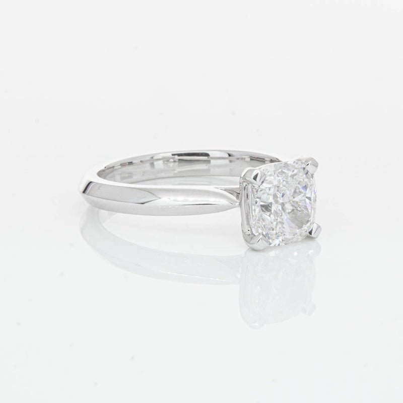 18ct White Gold 2.01ct Cushion Cut Diamond Venetian Ring-Ring-Walker & Hall