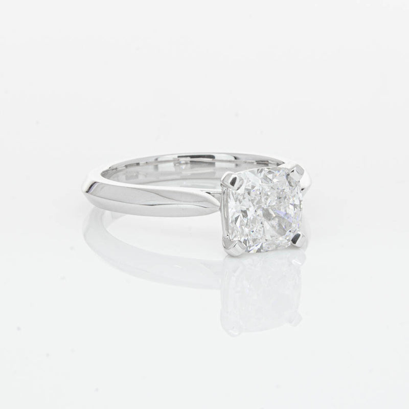 18ct White Gold 2.01ct Cushion Cut Diamond Venetian Ring-Ring-Walker & Hall