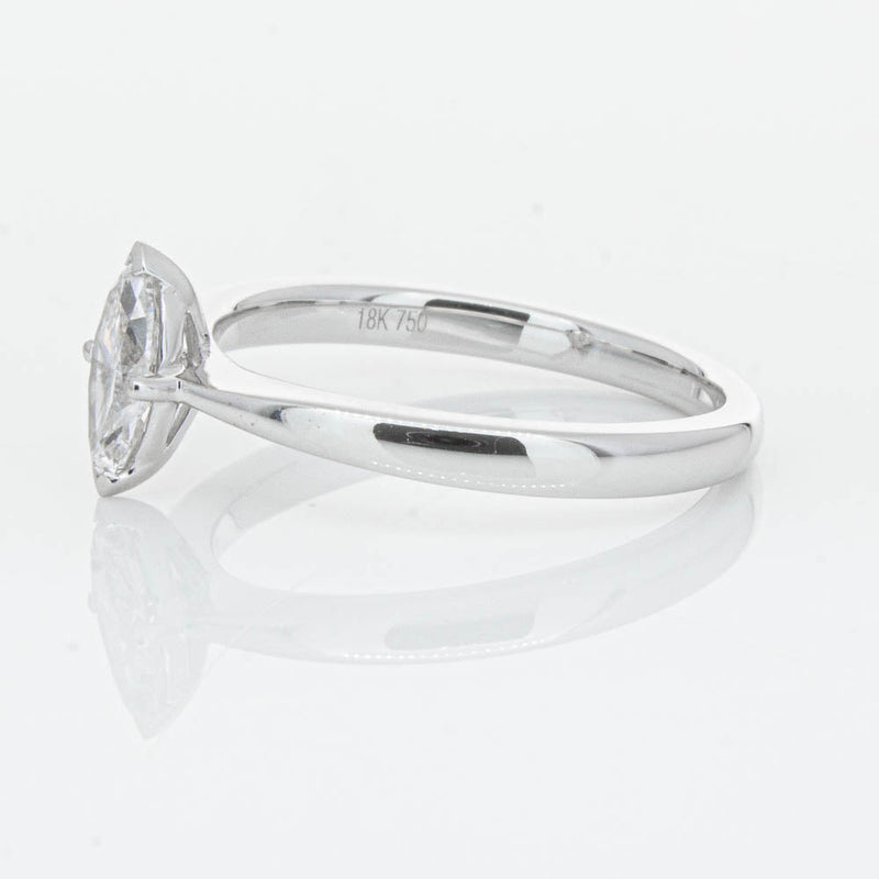 18ct White Gold .50ct Marquise Cut Diamond Royale Ring-Ring-Walker & Hall