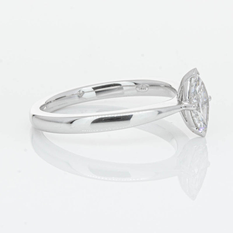 18ct White Gold .50ct Marquise Cut Diamond Royale Ring-Ring-Walker & Hall