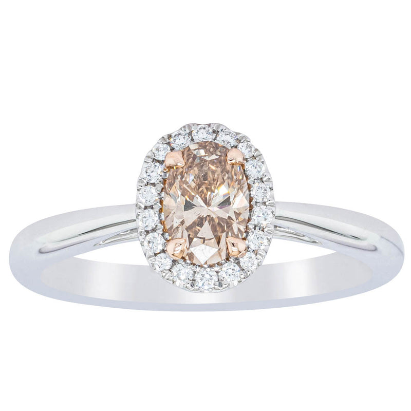 18ct White Gold .51ct Mocha Diamond Nina Ring-Ring-Walker & Hall