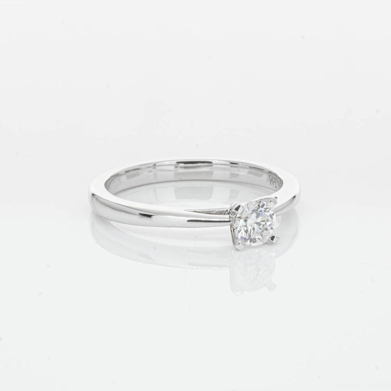 14ct White Gold .30ct Diamond Luna Ring-Ring-Walker & Hall