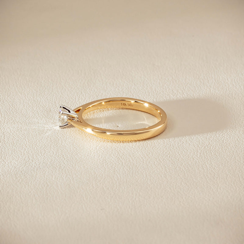 14ct Yellow Gold .30ct Diamond Luna Ring - Ring - Walker & Hall