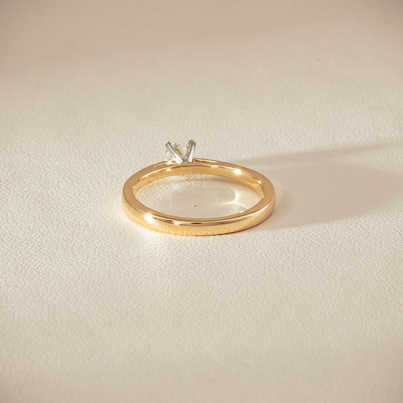 14ct Yellow Gold .30ct Diamond Luna Ring - Ring - Walker & Hall