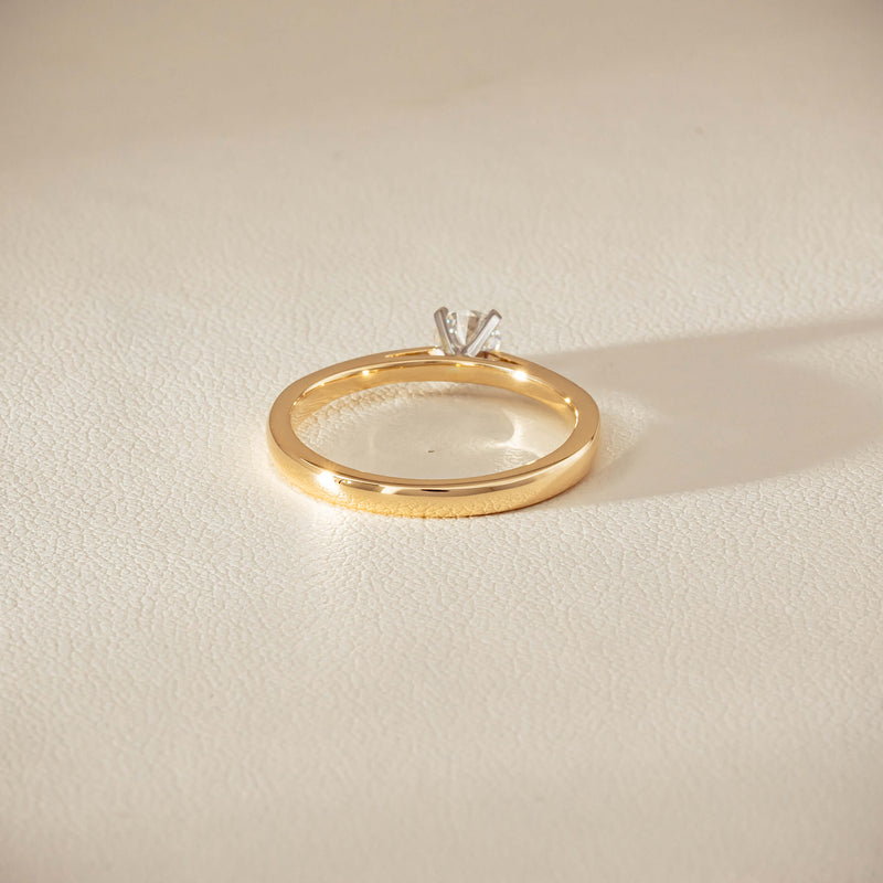 14ct Yellow Gold .30ct Diamond Luna Ring - Ring - Walker & Hall