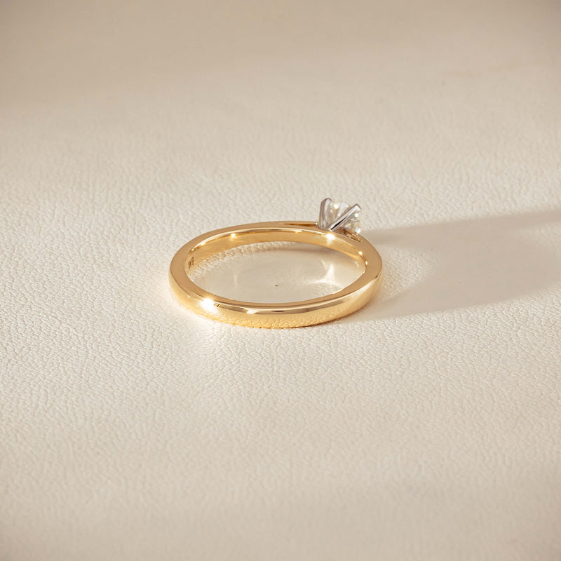 14ct Yellow Gold .30ct Diamond Luna Ring - Ring - Walker & Hall