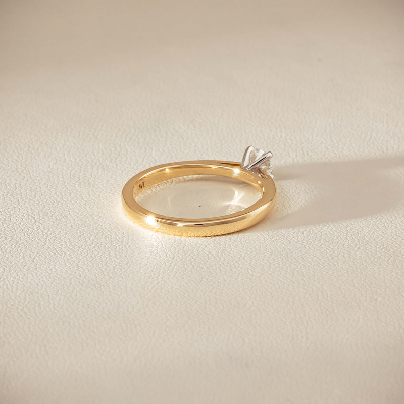 14ct Yellow Gold .30ct Diamond Luna Ring - Ring - Walker & Hall