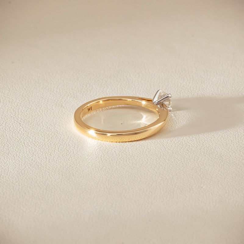 14ct Yellow Gold .30ct Diamond Luna Ring - Ring - Walker & Hall
