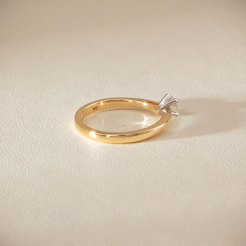 14ct Yellow Gold .30ct Diamond Luna Ring - Ring - Walker & Hall