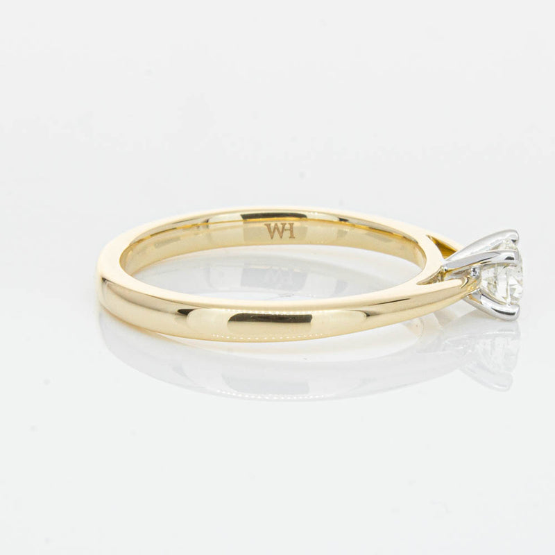 14ct Yellow Gold .30ct Diamond Luna Ring-Ring-Walker & Hall