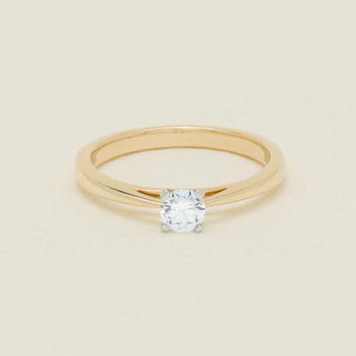 14ct Yellow Gold .30ct Diamond Luna Ring - Ring - Walker & Hall