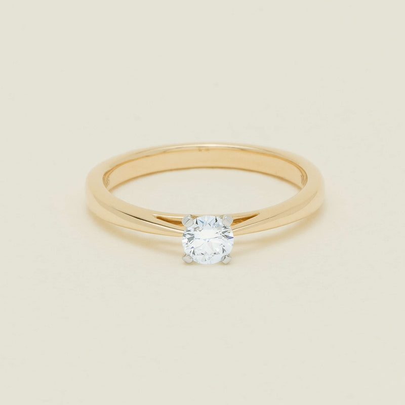 14ct Yellow Gold .30ct Diamond Luna Ring - Ring - Walker & Hall