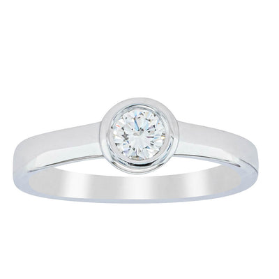 Deja Vu 17ct White Gold .26ct Diamond Ring-Ring-Walker & Hall