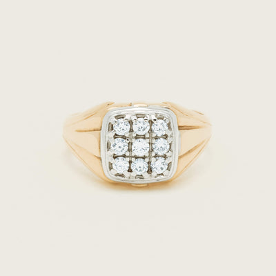 Deja Vu 14ct Yellow Gold .45ct Diamond Cluster Ring - Ring - Walker & Hall