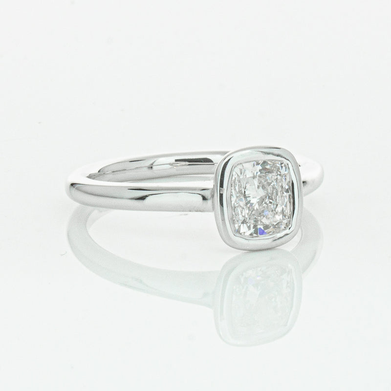 18ct White Gold 1.02ct Cushion Cut Diamond Natalia Ring-Ring-Walker & Hall