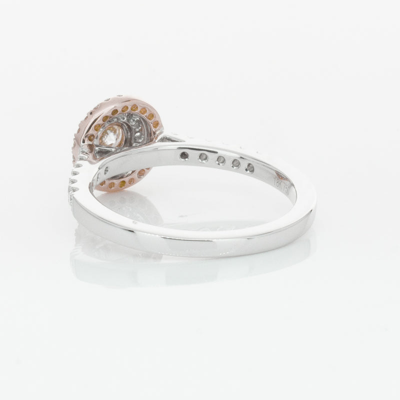 18ct White & Rose Gold .23ct Diamond Rosa Ring-Ring-Walker & Hall