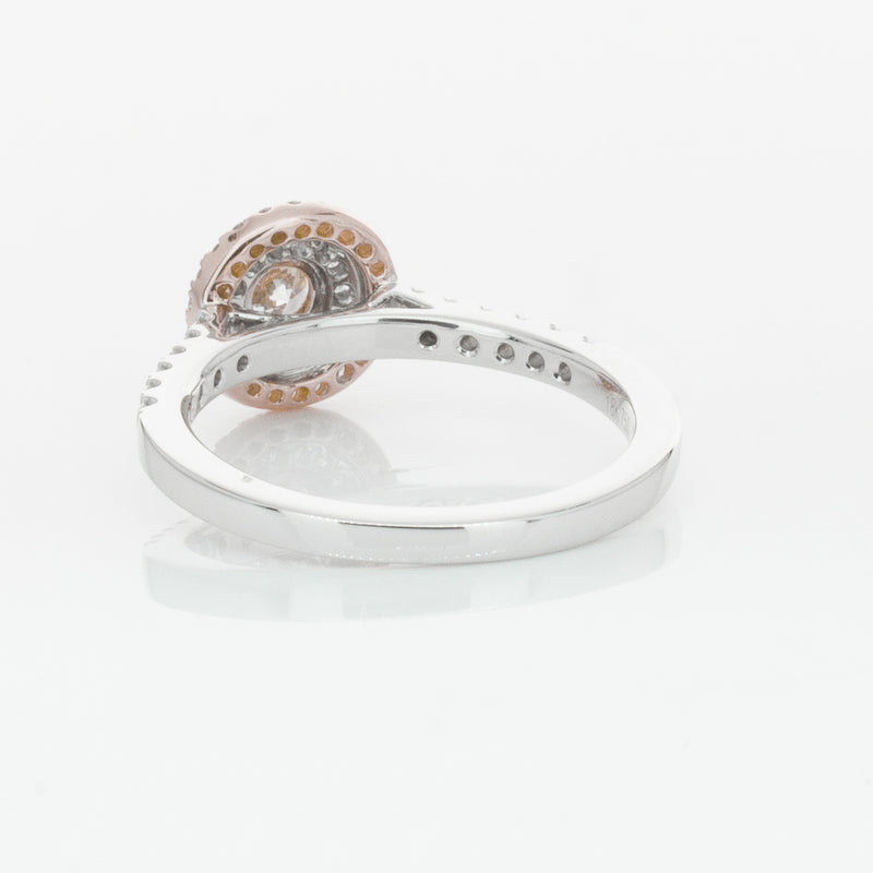 18ct White & Rose Gold .23ct Diamond Rosa Ring-Ring-Walker & Hall