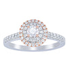 18ct White & Rose Gold .23ct Diamond Rosa Ring-Ring-Walker & Hall