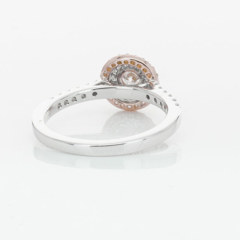 18ct White & Rose Gold .23ct Diamond Rosa Ring-Ring-Walker & Hall