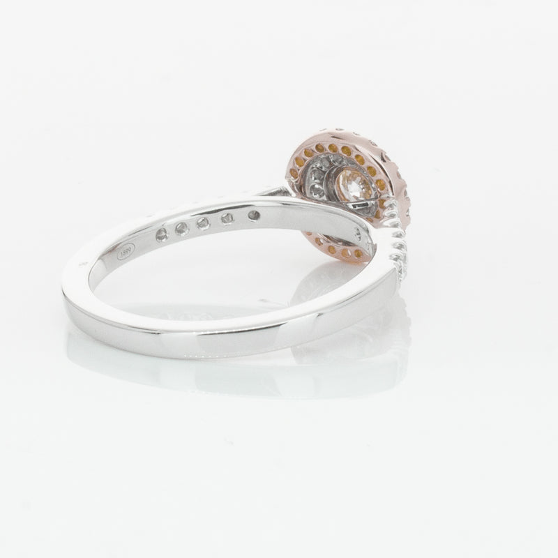 18ct White & Rose Gold .23ct Diamond Rosa Ring-Ring-Walker & Hall