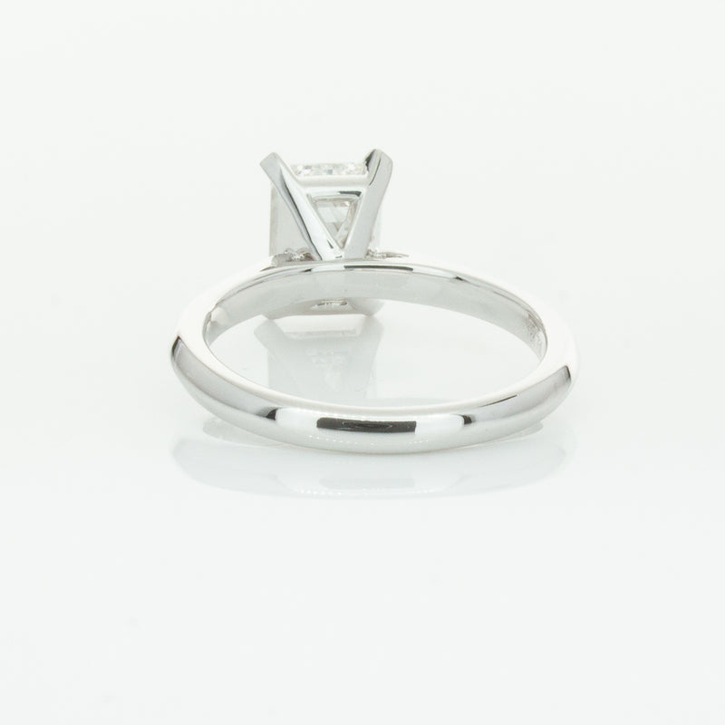18ct White Gold 2.09ct Emerald Cut Diamond Ring-Ring-Walker & Hall