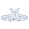 18ct White Gold 2.09ct Emerald Cut Diamond Ring-Ring-Walker & Hall