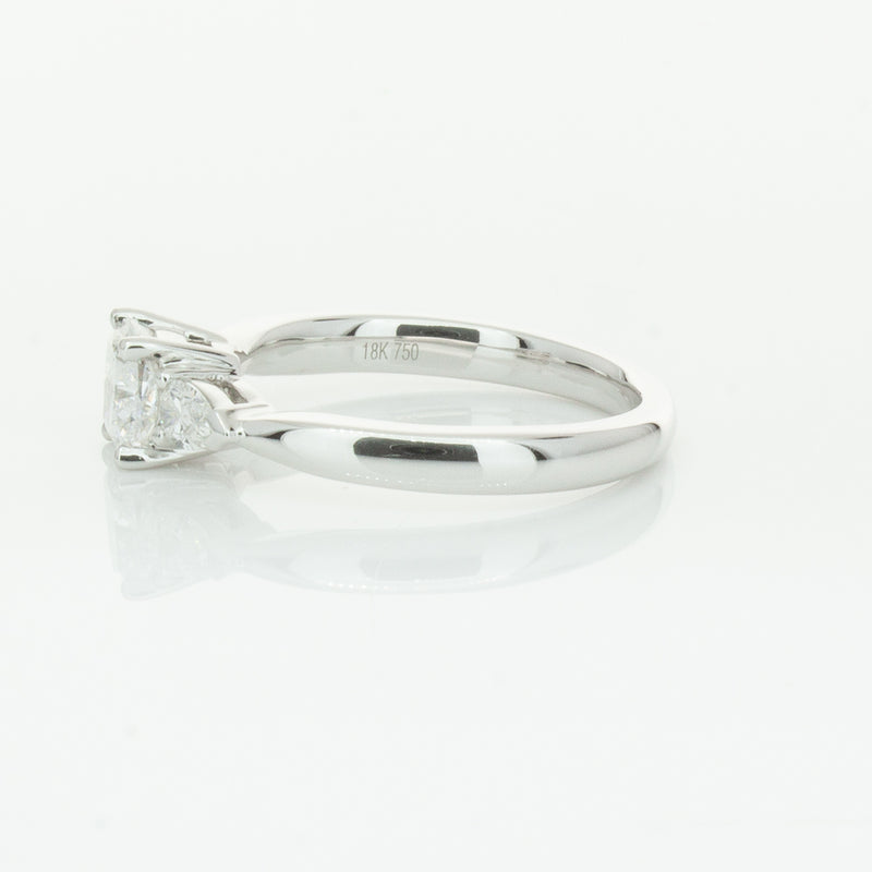 18ct White Gold .76ct Cushion Cut Diamond Ayla Ring-Ring-Walker & Hall