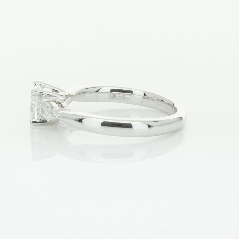 18ct White Gold .76ct Cushion Cut Diamond Ayla Ring-Ring-Walker & Hall