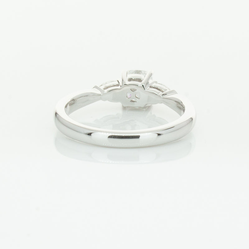 18ct White Gold .76ct Cushion Cut Diamond Ayla Ring-Ring-Walker & Hall