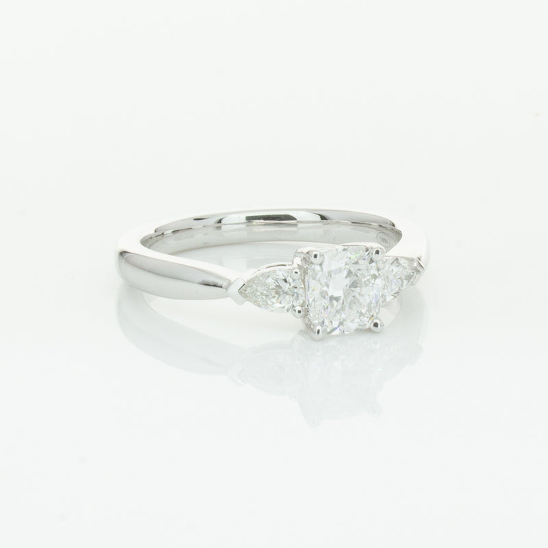 18ct White Gold .76ct Cushion Cut Diamond Ayla Ring-Ring-Walker & Hall