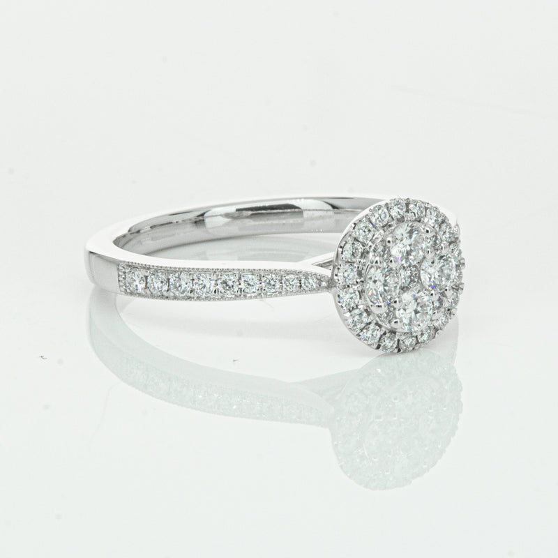 14ct White Gold .44ct Diamond Phoebe Ring-Ring-Walker & Hall