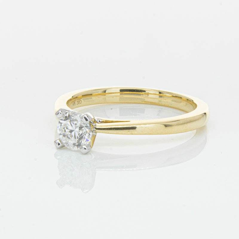 14ct Yellow Gold .50ct Diamond Luna Ring-Ring-Walker & Hall