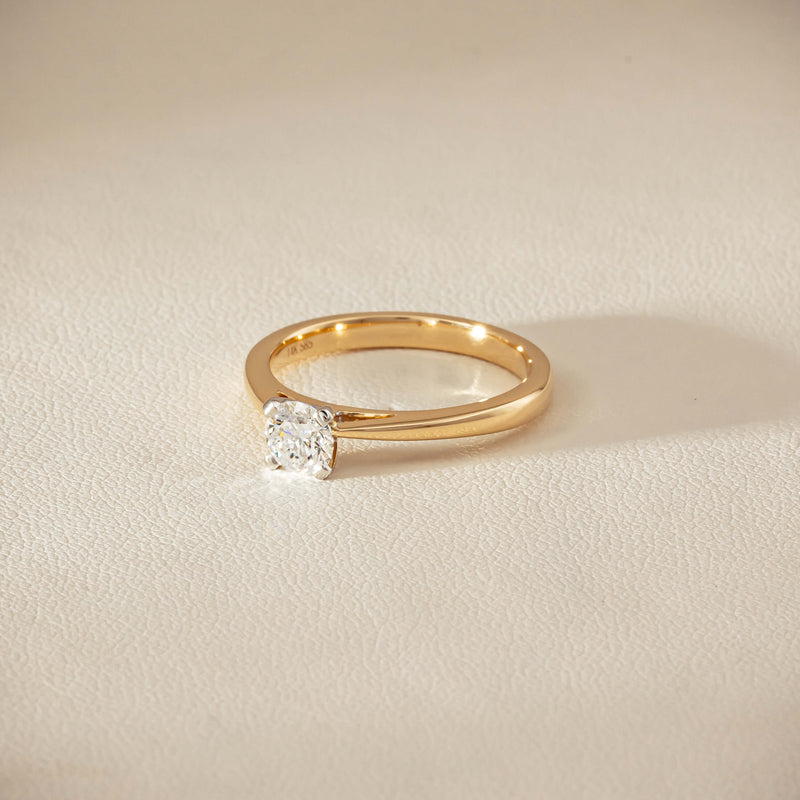 14ct Yellow Gold .50ct Diamond Luna Ring - Ring - Walker & Hall