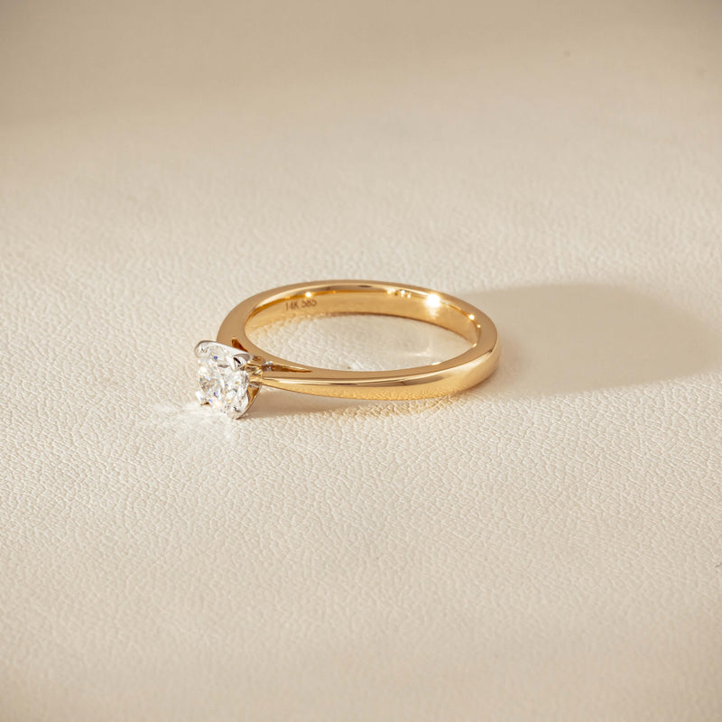 14ct Yellow Gold .50ct Diamond Luna Ring - Ring - Walker & Hall