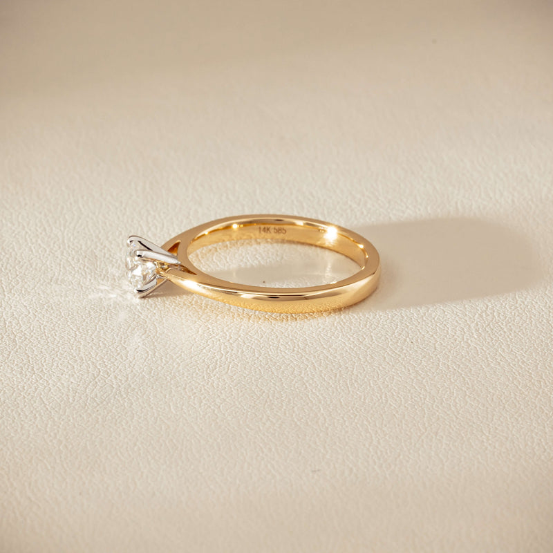 14ct Yellow Gold .50ct Diamond Luna Ring - Ring - Walker & Hall