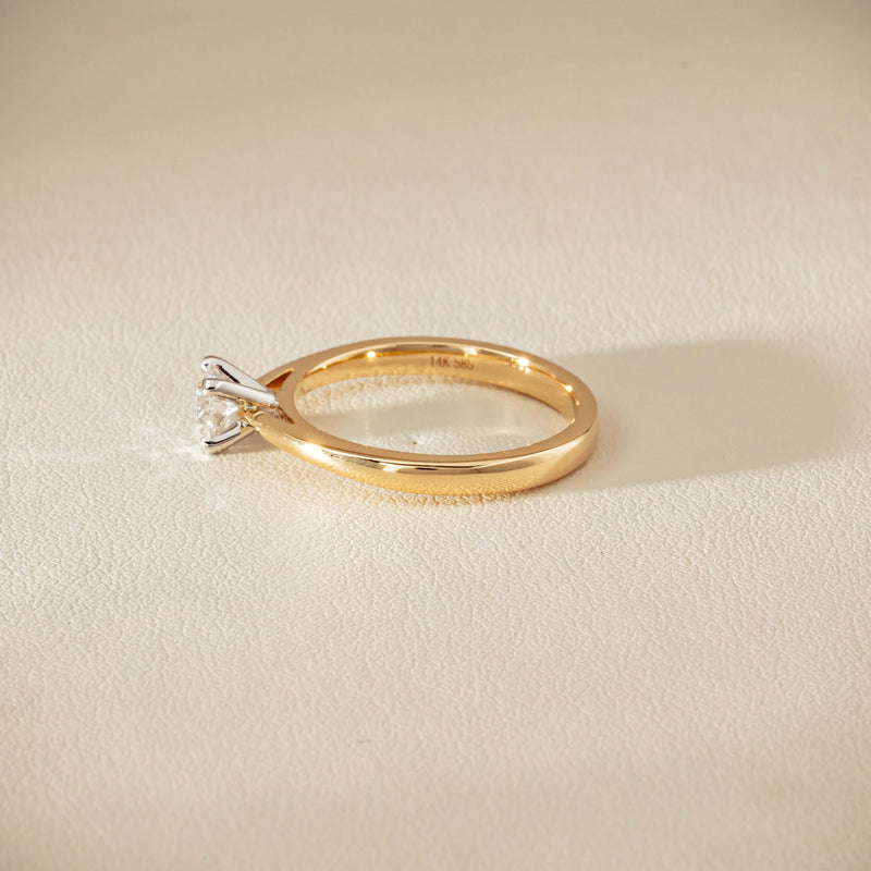 14ct Yellow Gold .50ct Diamond Luna Ring - Ring - Walker & Hall