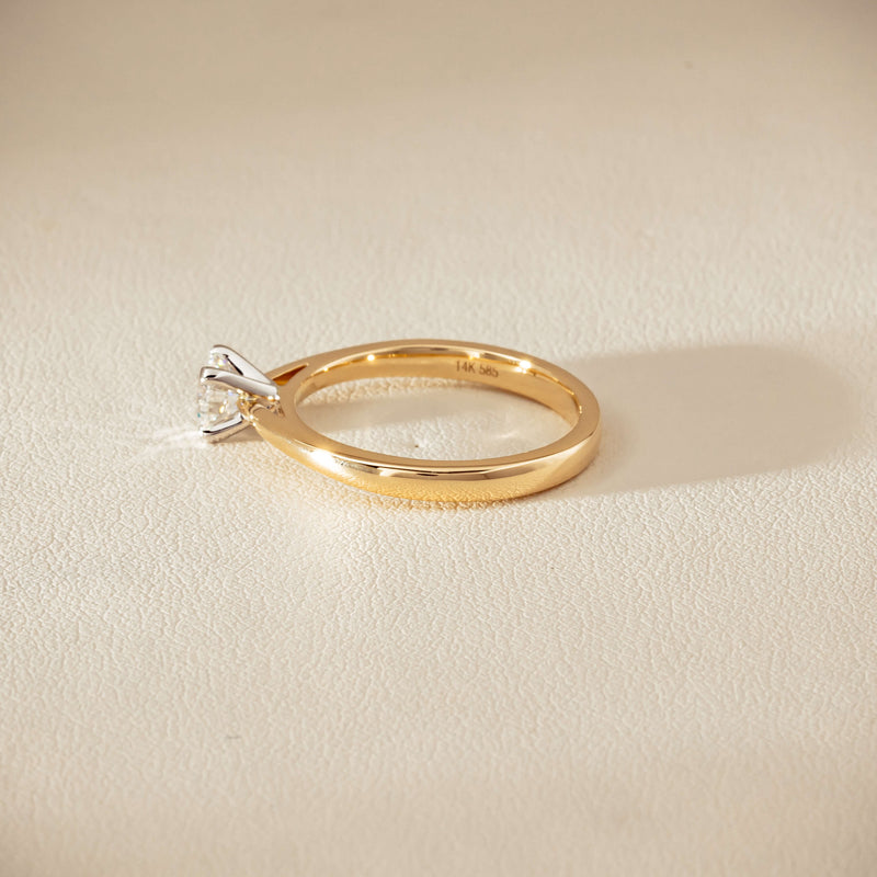 14ct Yellow Gold .50ct Diamond Luna Ring - Ring - Walker & Hall
