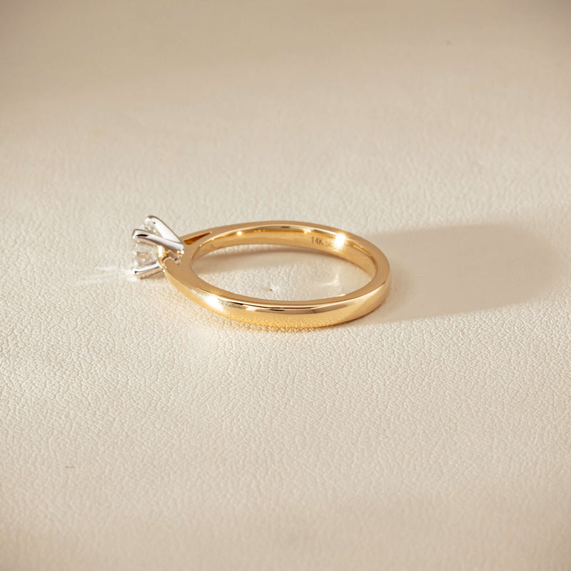 14ct Yellow Gold .50ct Diamond Luna Ring - Ring - Walker & Hall
