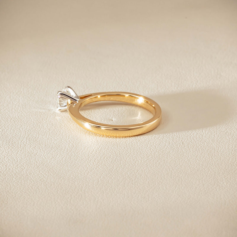 14ct Yellow Gold .50ct Diamond Luna Ring - Ring - Walker & Hall