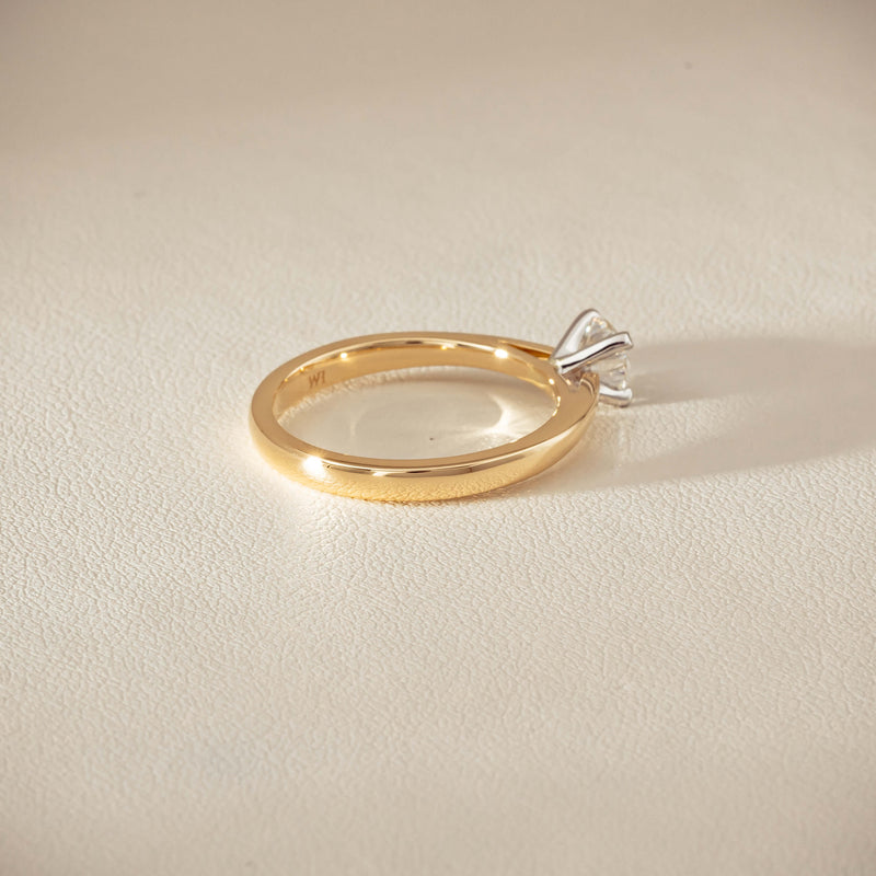 14ct Yellow Gold .50ct Diamond Luna Ring - Ring - Walker & Hall