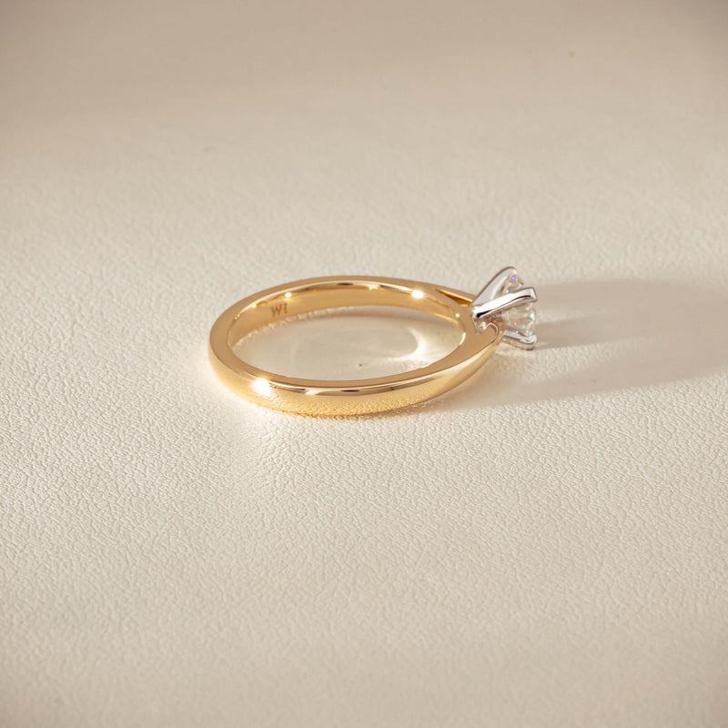 14ct Yellow Gold .50ct Diamond Luna Ring - Ring - Walker & Hall