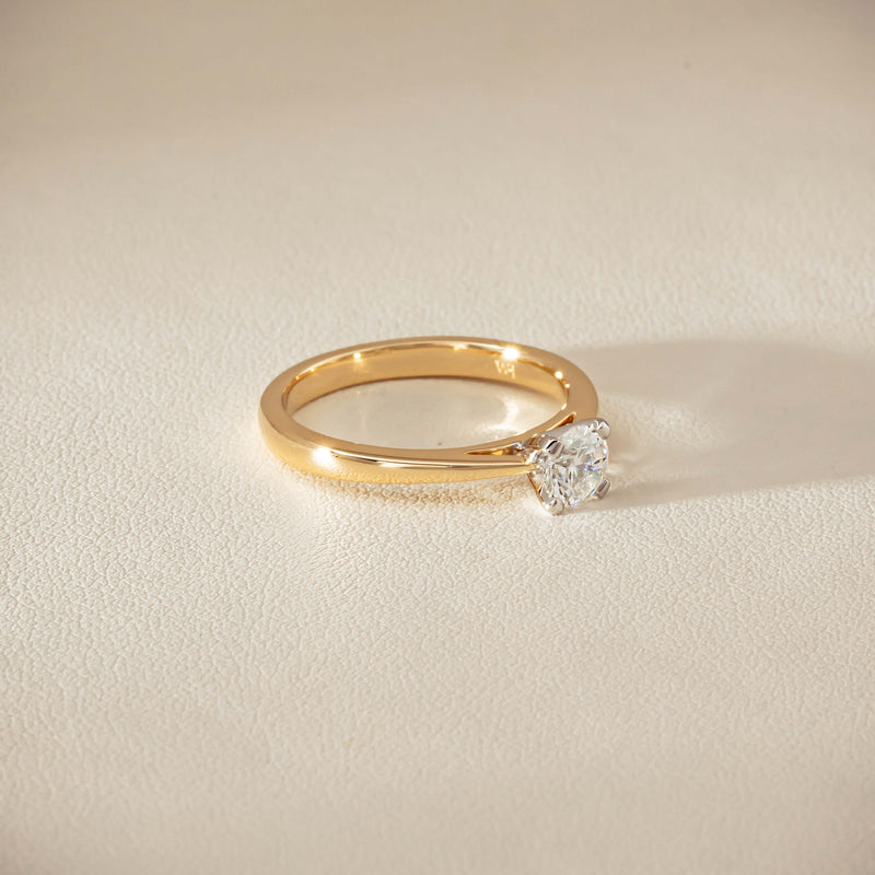 14ct Yellow Gold .50ct Diamond Luna Ring - Ring - Walker & Hall