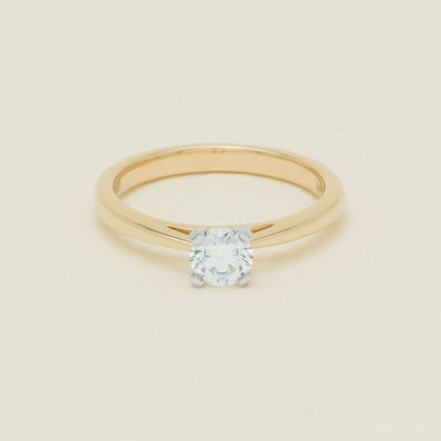 14ct Yellow Gold .50ct Diamond Luna Ring - Ring - Walker & Hall