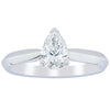 18ct White Gold .71ct Pear Diamond Venetian Ring-Ring-Walker & Hall