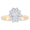18ct Yellow Gold .50ct Oval Diamond Belle Ring-Ring-Walker & Hall