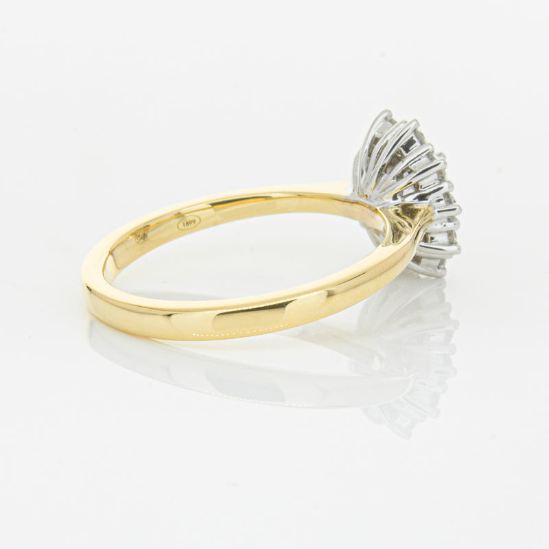 18ct Yellow Gold .50ct Oval Diamond Belle Ring-Ring-Walker & Hall