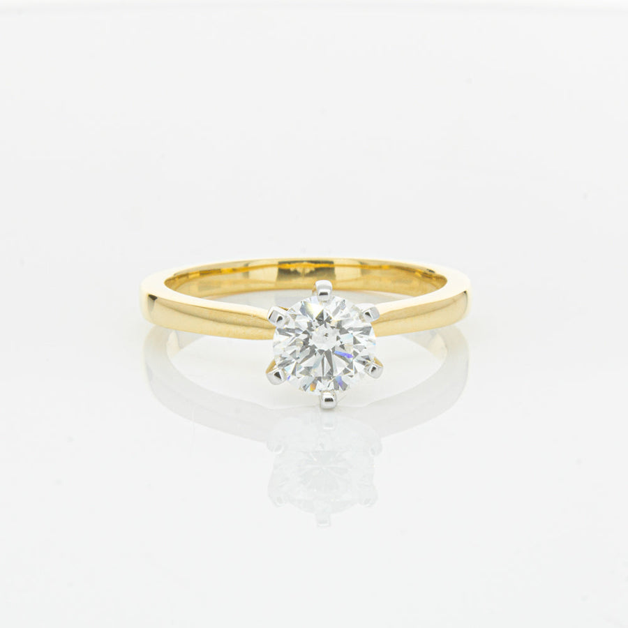 18ct Yellow Gold .71ct Diamond Capri Ring-Ring-Walker & Hall
