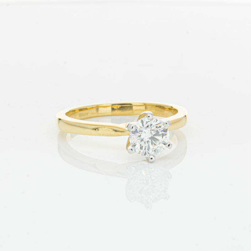 18ct Yellow Gold .71ct Diamond Capri Ring-Ring-Walker & Hall