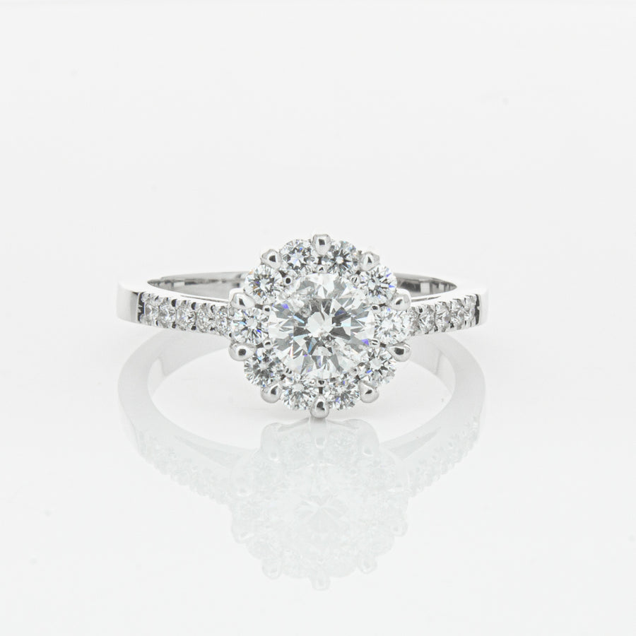 Deja Vu 18ct White Gold .60ct Diamond Cluster Ring-Ring-Walker & Hall